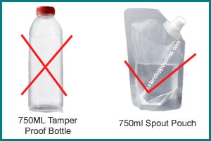750ML Tamper Proof Bottles
